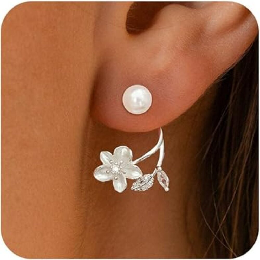 Pearl Drop Dangle Earrings‎ Gold Earrings Women Fashion Statement Gorgeous Set